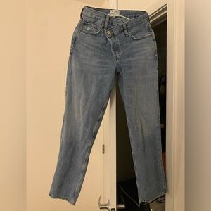 Agolde Crisscross Jeans Mid Blue Size 26